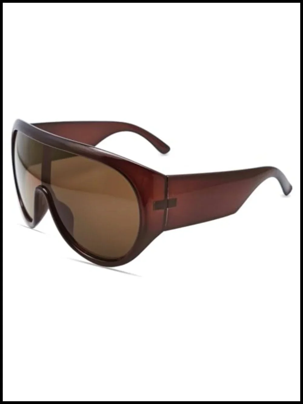 Oversized Wrap Around Shield Sunglasses UV Protection